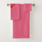 Elegant Hearts Personalized Best Valentine’s Gift Badhandtuch Set (Insitu)