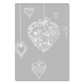 Elegant Hearts Tischnummer (Rückseite)