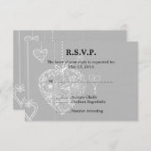 Elegant Hearts Wedding RSVP (Vorne/Hinten)