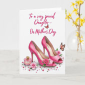 Elegant Heels Mothers Day Card Karte (Gelbe Blume)