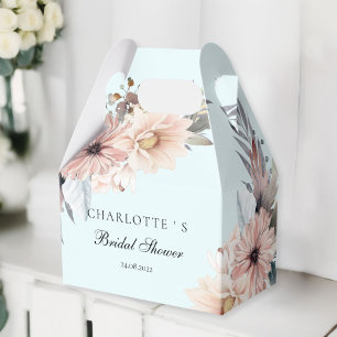 Elegant, Hellblau & Pastell Boho Brautparty Geschenkschachtel