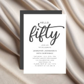 Elegant Hello 50. Geburtstag Einladung