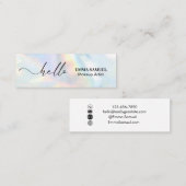 Elegant Hello Minimal Calligraphy Mini Visitenkarte (Vorne/Hinten)