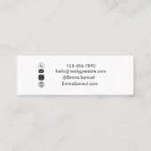 Elegant Hello Minimal Calligraphy Mini Visitenkarte (Rückseite)