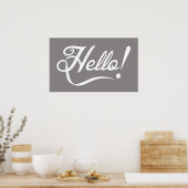 Elegant Hello Poster (Küche)
