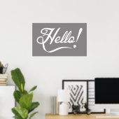 Elegant Hello Poster (Heimbüro)