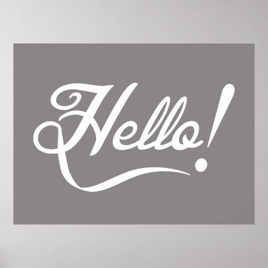 Elegant Hello Poster (Vorne)