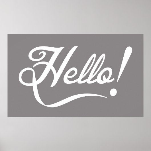 Elegant Hello Poster (Vorne)