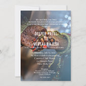 Elegant Henna Indian Wedding Invite Einladung (Vorderseite)