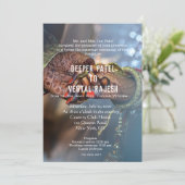 Elegant Henna Indian Wedding Invite Einladung (Stehend Vorderseite)