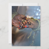 Elegant Henna Indian Wedding Invite Einladung (Rückseite)