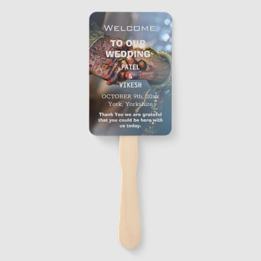 Elegant Henna Indian Wedding Program Fächer (Rückseite)