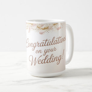 Elegant "Herzlichen Glückwunsch zu Ihrer Hochzeit" Kaffeetasse