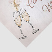 Elegant "Herzlichen Glückwunsch zu Ihrer Hochzeit" Seidenpapier (Ausschnitt)