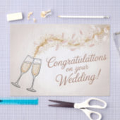 Elegant "Herzlichen Glückwunsch zu Ihrer Hochzeit" Seidenpapier (Handwerk)