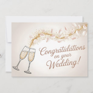 Elegant "Herzlichen Glückwunsch zur Hochzeit"  Dankeskarte