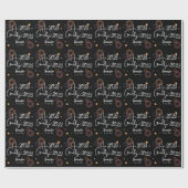 Elegant Hi 20XX Goodbye 20XX New Year Black Geschenkpapier (Flach)