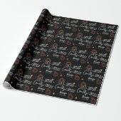 Elegant Hi 20XX Goodbye 20XX New Year Black Geschenkpapier (Ungerollt)