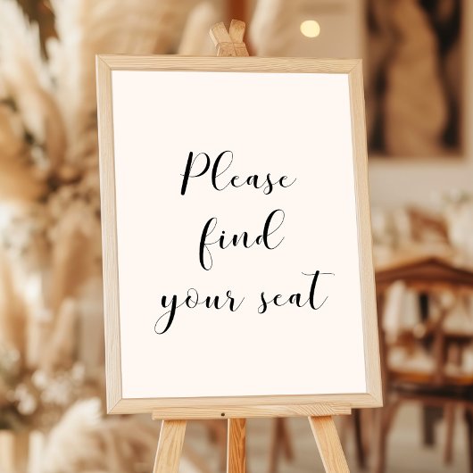 Elegant Hier finden Sie Ihr Hochzeitszeichen Poster