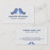 Elegant Hight Heel Shoe Fashion Consultant Visitenkarte (Vorne/Hinten)