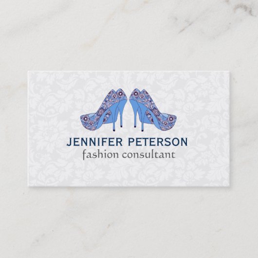 Elegant Hight Heel Shoe Fashion Consultant Visitenkarte (Vorderseite)