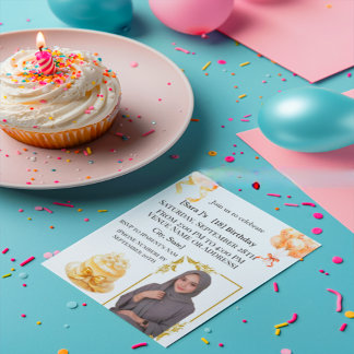 Elegant Hijabi 18th Birthday Photo Invitation | Go Einladung