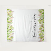 elegant | Hintergrund des Hochzeitsstils | Pink Tu Wandteppich (Vorderseite (Horizontal))