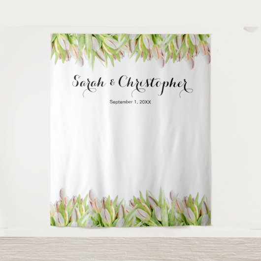 elegant | Hintergrund des Hochzeitsstils | Pink Tu Wandteppich (Vorderseite)