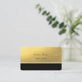 Elegant hoch entwickelt,Imitate Gold,Perlen,Schwar Visitenkarte (Stehend Vorderseite)