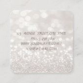 Elegant hoch entwickelte moderne Glitterie Bokeh,K Quadratische Visitenkarte (Rückseite)