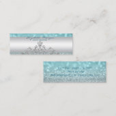 Elegant hoch entwickelte moderne Glitterie Bokeh,L Mini Visitenkarte (Vorne/Hinten)