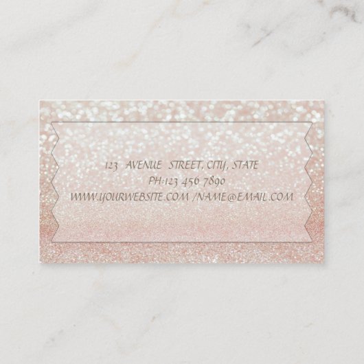 Elegant hoch entwickelte moderne Glitterie Bokeh,L Visitenkarte (Rückseite)