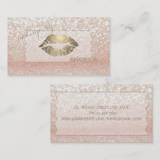 Elegant hoch entwickelte moderne Glitterie Bokeh,L Visitenkarte (Vorne/Hinten)