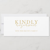 Elegant, Hochzeit, Sign to Hang auf Stühlen (Vorderseite)