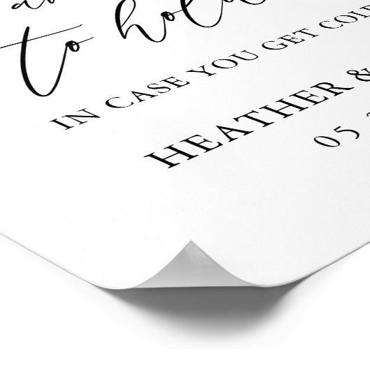 Elegant, Hochzeitsfavoriten zu haben und zu halten Poster (Ecke)