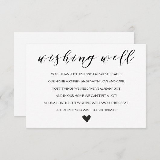 Elegant Hochzeitsplanung für Hochzeiten Begleitkarte (Vorne/Hinten)