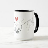  Elegant Holding Hands Romantic Couple Valentine's Tasse (VorderseiteRechts)