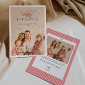 Elegant Holiday Card with Scalloped Border Einladung