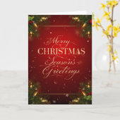 Elegant Holiday Design with Pine Karte (Gelbe Blume)