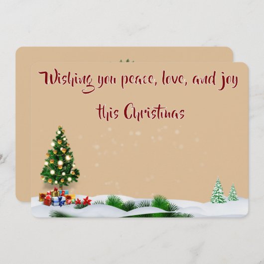 Elegant Holiday Greeting Cards with Message Einladung (Vorne/Hinten)