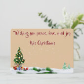 Elegant Holiday Greeting Cards with Message Einladung (Stehend Vorderseite)