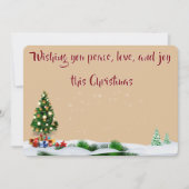 Elegant Holiday Greeting Cards with Message Einladung (Vorderseite)