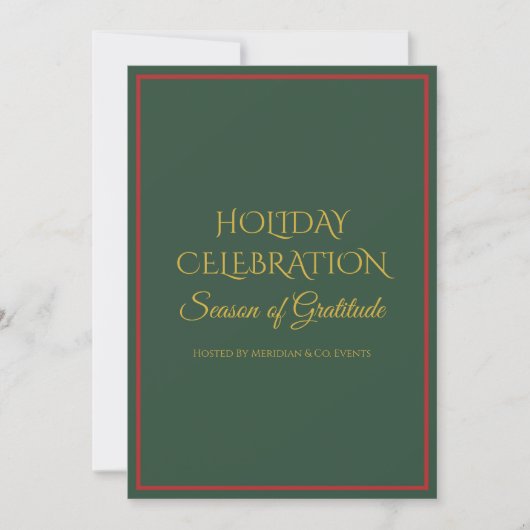 Elegant Holiday Party Invitation for Business  Einladung (Vorderseite)