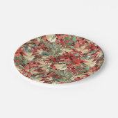 Elegant Holiday Poinsettia Weihnachten Pappteller (Schrägansicht)