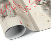 Elegant Holiday Pup Wrapping Paper (Customizable) Geschenkpapier (Rolleneckpunkt)