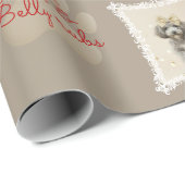Elegant Holiday Puppy Wrapping Paper (Customize) Geschenkpapier (Rolleneckpunkt)