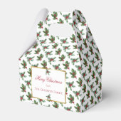 Elegant Holly and Berries Weihnachtsfeiertag Geschenkschachtel (Vorderseite)