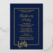 Elegant Holly | Berries Rich Kariertes Party Folieneinladung (Vorderseite)