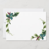 Elegant Holly Berry CHRISTMAS HOLIDAY OPEN HOUSE Einladung (Rückseite)