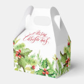 Elegant Holly Berry Frory Weihnachtsurlaub Gefalle Geschenkschachtel (Vorderseite)